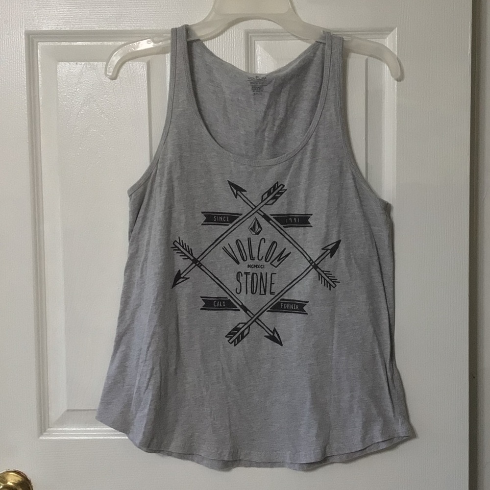 Volcom Stone Graphic Gray Tank Top